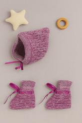 Little Angels Chilly Days, Cute Ways Set Cap & Socks Chilly Days, Cute Ways Set Wine / 0-3 M